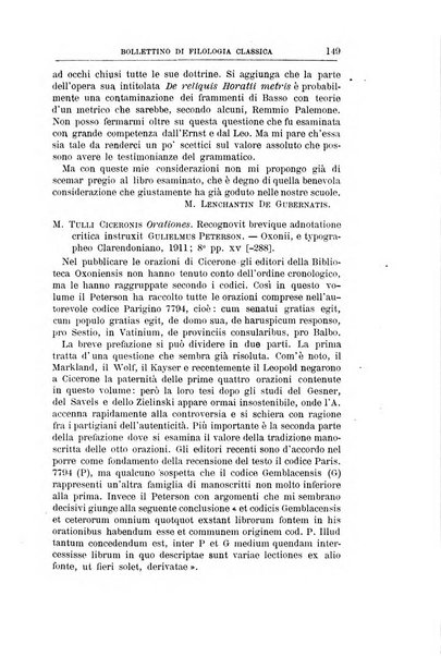 Bollettino di filologia classica