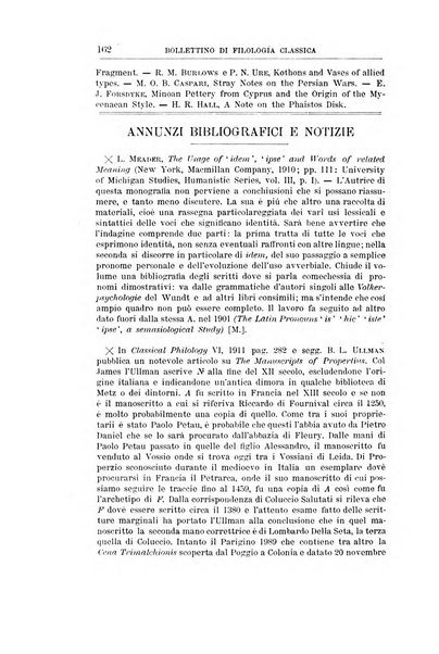 Bollettino di filologia classica