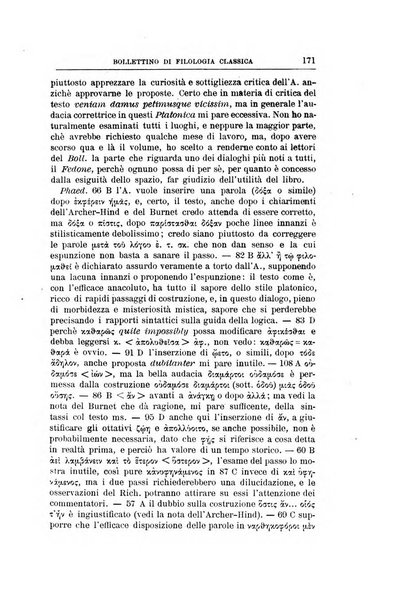 Bollettino di filologia classica