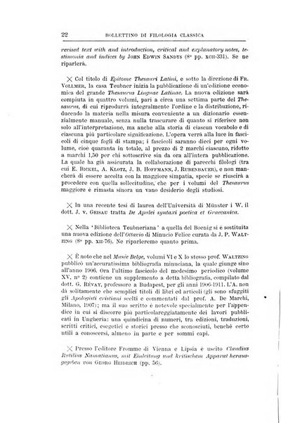 Bollettino di filologia classica