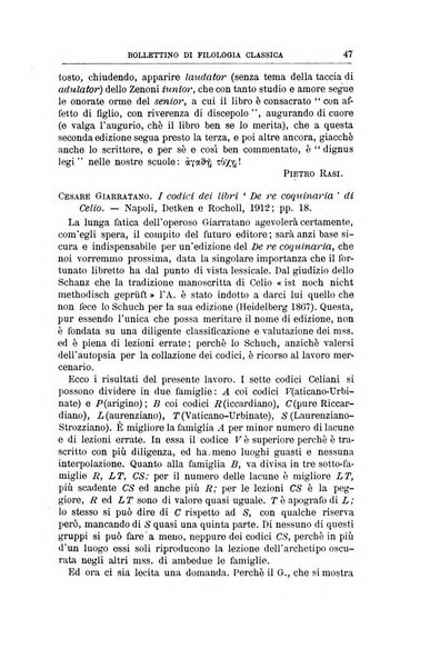 Bollettino di filologia classica