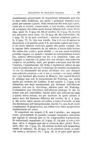 Bollettino di filologia classica