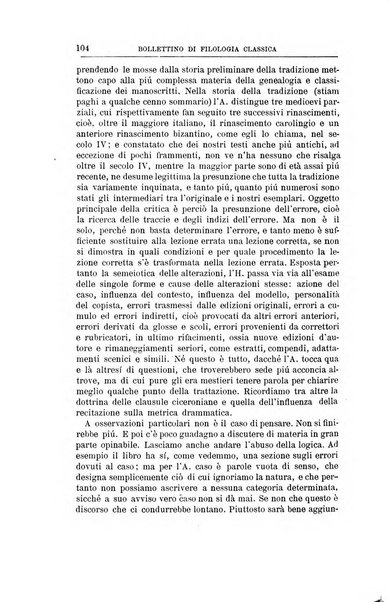 Bollettino di filologia classica