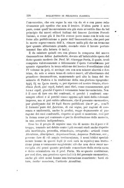 Bollettino di filologia classica