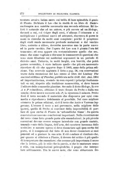 Bollettino di filologia classica