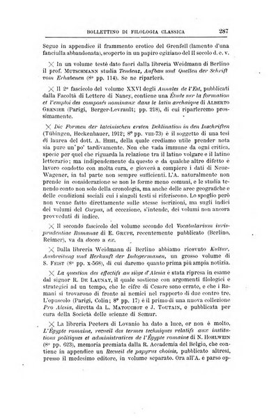 Bollettino di filologia classica