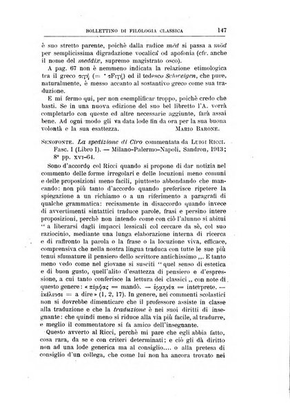 Bollettino di filologia classica