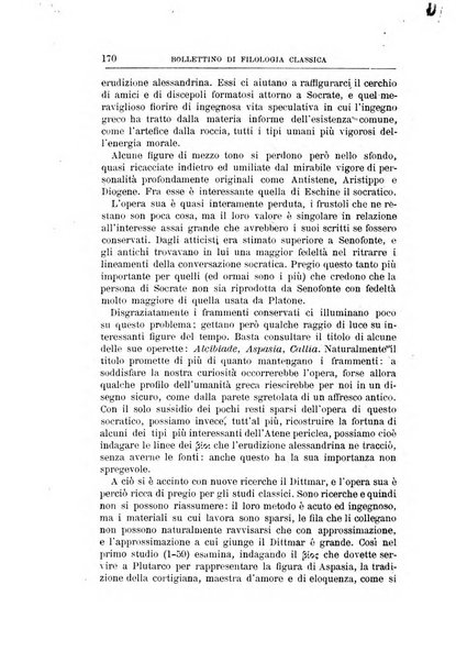 Bollettino di filologia classica