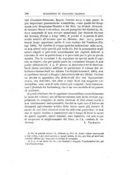 Bollettino di filologia classica