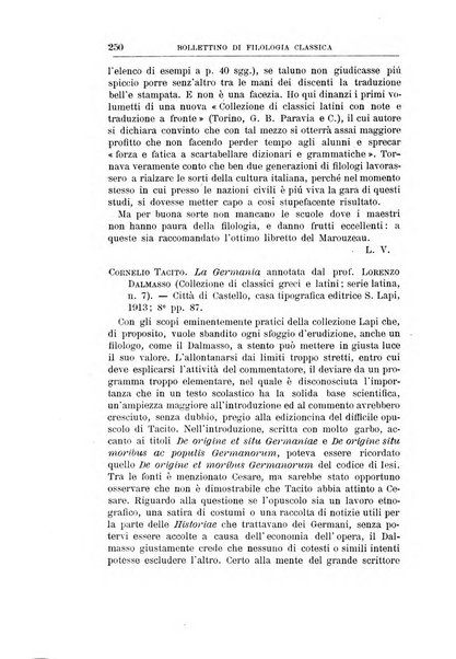 Bollettino di filologia classica