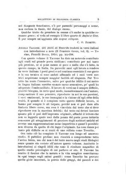 Bollettino di filologia classica