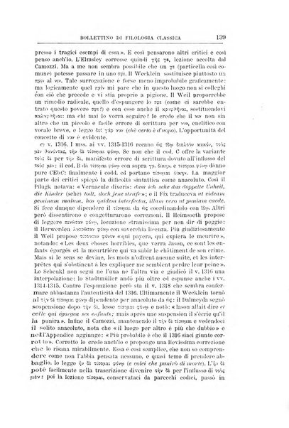 Bollettino di filologia classica