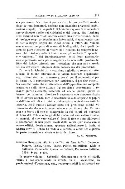 Bollettino di filologia classica