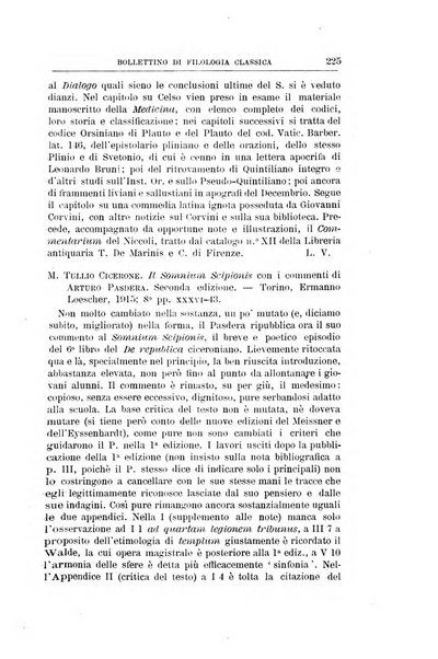 Bollettino di filologia classica