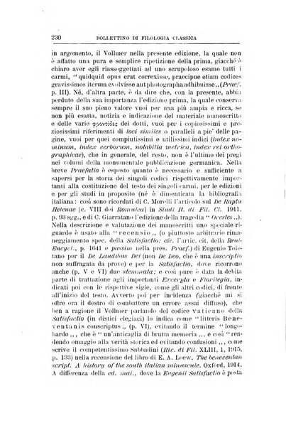 Bollettino di filologia classica