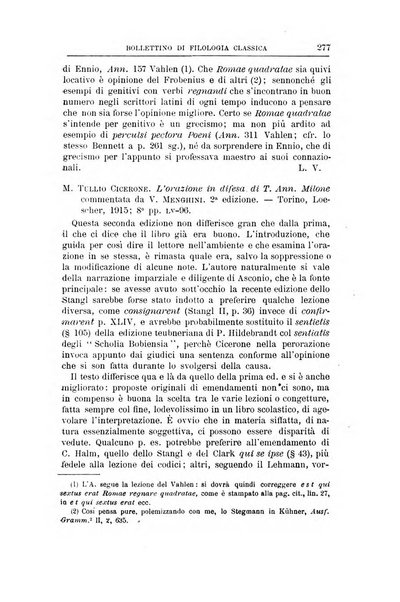 Bollettino di filologia classica