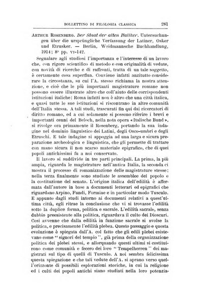 Bollettino di filologia classica