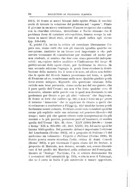 Bollettino di filologia classica