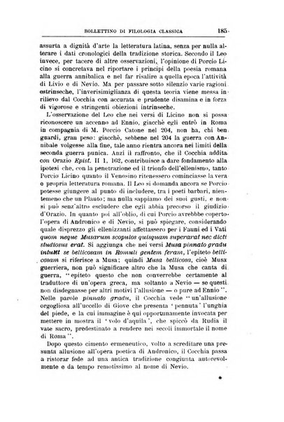 Bollettino di filologia classica