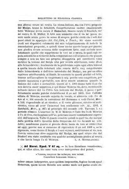 Bollettino di filologia classica