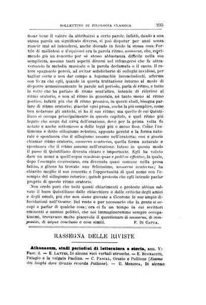 Bollettino di filologia classica