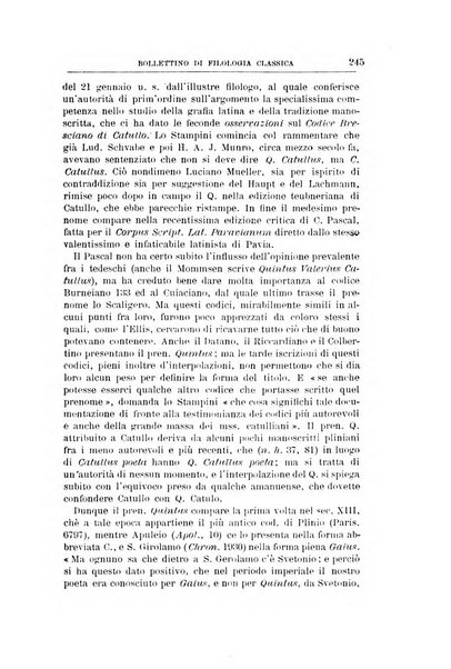 Bollettino di filologia classica