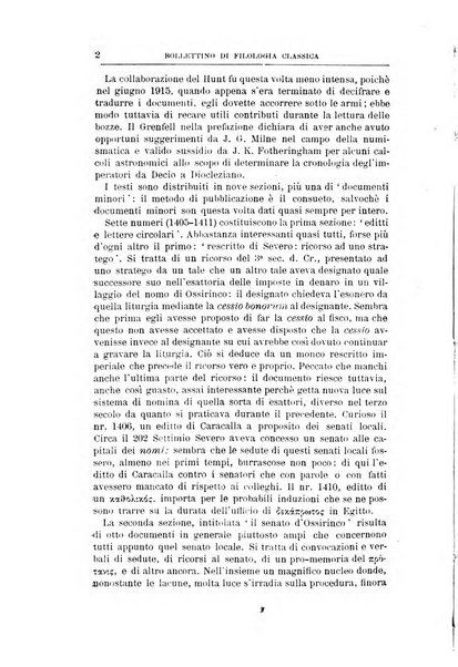 Bollettino di filologia classica