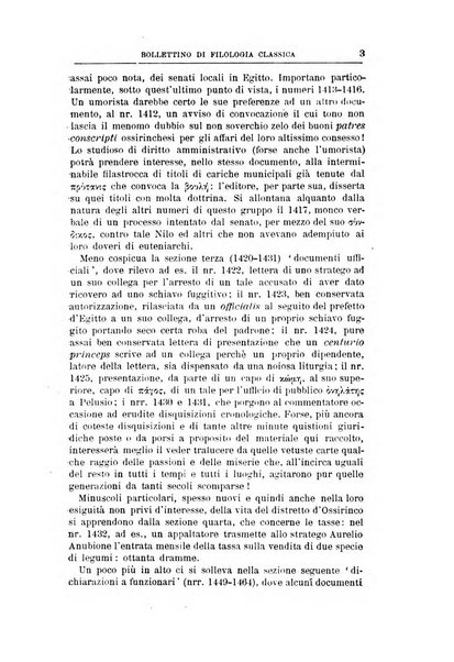 Bollettino di filologia classica