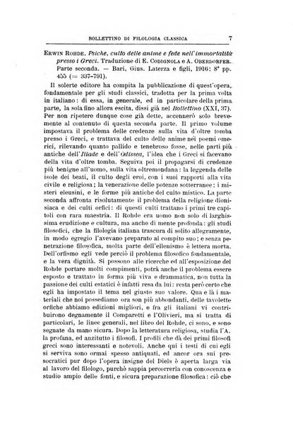 Bollettino di filologia classica