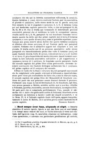 Bollettino di filologia classica