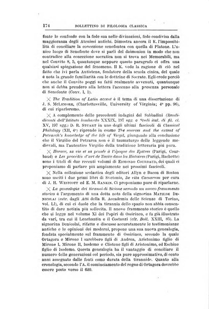 Bollettino di filologia classica