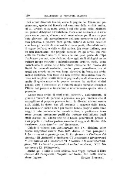 Bollettino di filologia classica