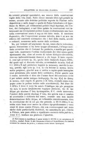 Bollettino di filologia classica