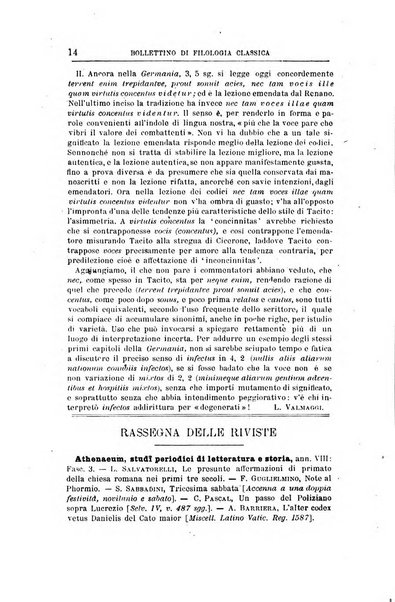 Bollettino di filologia classica