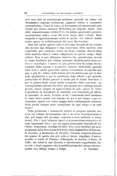 Bollettino di filologia classica