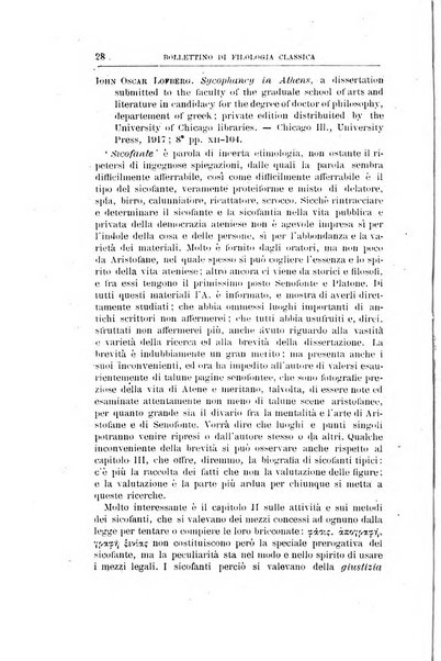 Bollettino di filologia classica