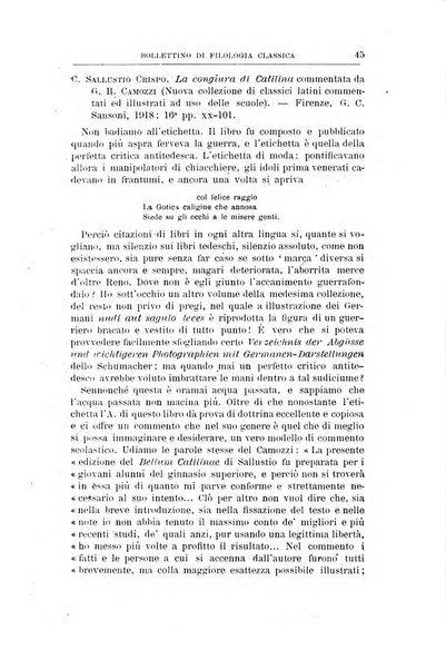 Bollettino di filologia classica