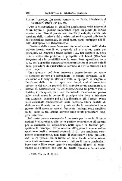 Bollettino di filologia classica