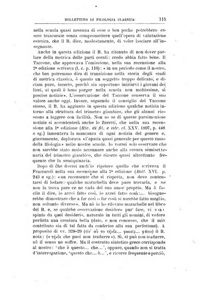 Bollettino di filologia classica