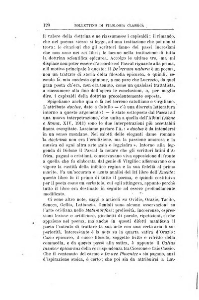 Bollettino di filologia classica