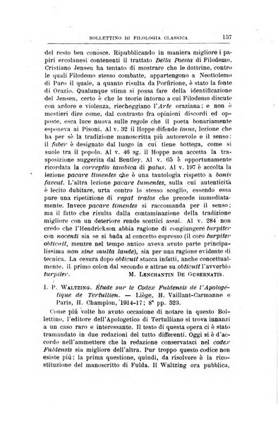 Bollettino di filologia classica