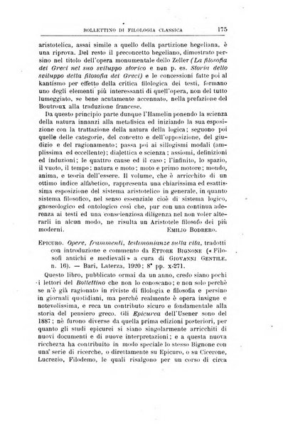 Bollettino di filologia classica