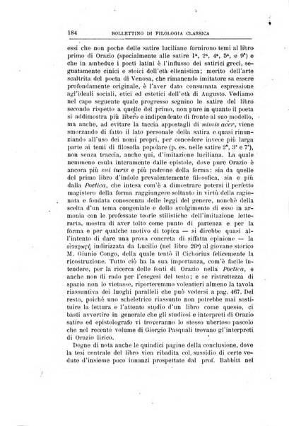 Bollettino di filologia classica