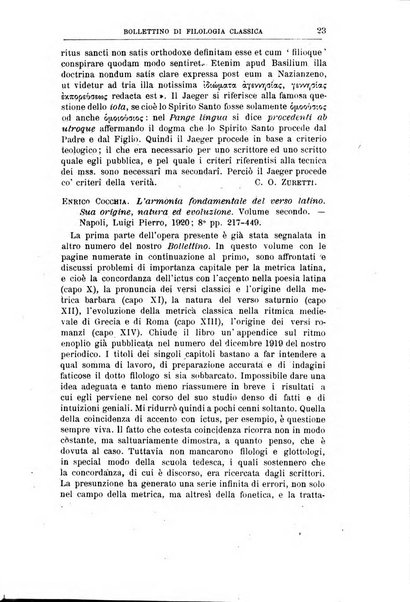 Bollettino di filologia classica