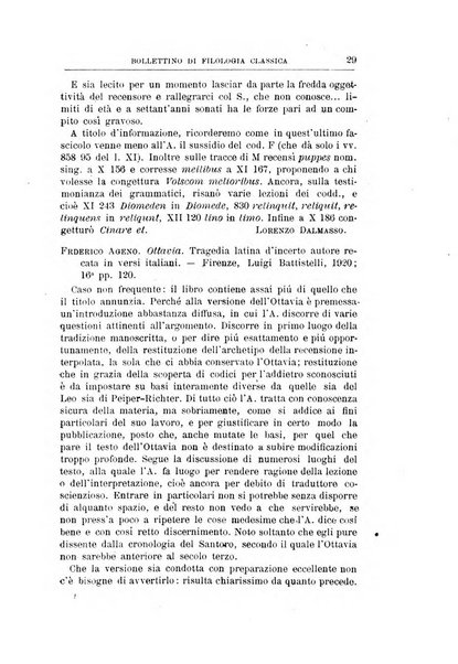 Bollettino di filologia classica