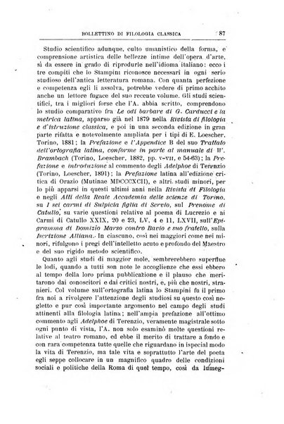 Bollettino di filologia classica