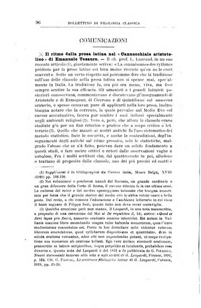 Bollettino di filologia classica