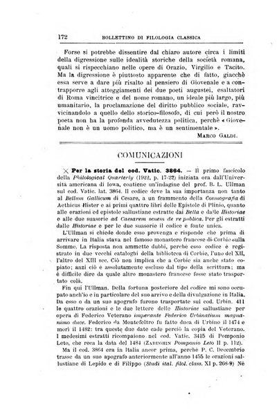 Bollettino di filologia classica