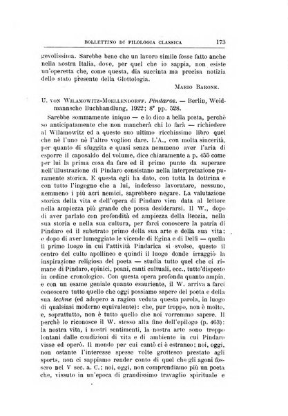 Bollettino di filologia classica