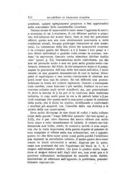 Bollettino di filologia classica